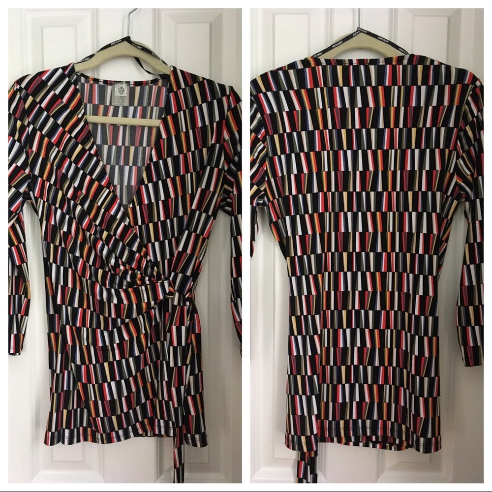 Multi print Anne Klein Long sleeve top